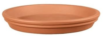 ZKALQECNF Veranden Kleiner Terrakotta-Topfpflanzenuntersetzer, Ton-Pflanzschalen, ideal for drinnen oder draußen, 13 cm Innenräume