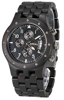 Bewell Holzuhr Multifunktion BW-W109D2