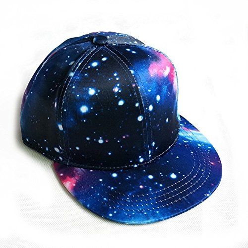 JPOJPO Baseball Cap Galaxy 3D Printed Adjustable Unisex Hip Hop Snapback Hüte - Blau - Einheitsgröße