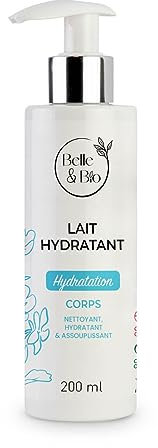 LAIT HYDRATANT BIO CORPS - BELLE&BIO - Hydratation intense, Nourrissant, Assouplissant - Toutes Peaux - Certifié Bio Ecocert - 200 ml
