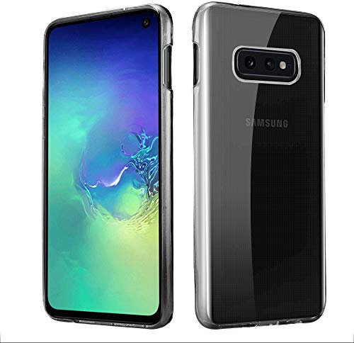 HSP Transparente Hülle kompatibel mit Samsung Galaxy S10e | Premium TPU Silikon Case | Kratzfest Stoßfest Klar | Geeignet für Induktives Laden | Microdot Handyhülle | Durchsichtige Schutzhülle
