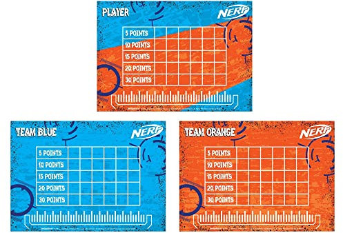 amscan Tarjetas de puntuación de Papel Nerf-24 Piezas