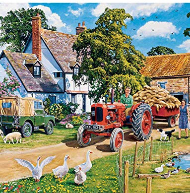 The Farmer’s Round | 4 x 500 Piece Jigsaw Puzzles | Multi-Box Jigsaw | Sustainable Puzzle for Adults | Premium 100% Recycled Board | Great Gift for Adults | Gibsons Games