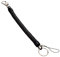 Ressort hélicoïdal Keychain en spirale rétractable theftproof anti-perte extensible cordon de sécurité porte-clés en métal pour clés Fermoir Wallet 20cm Noir 1pc Vêtements Accessoires