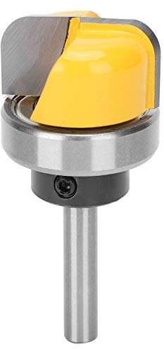 Box Router Bit, Round Nose Bit, Box Bit, Round Groove Router Bit, Double Flute Round Nose Router Bit, Double Arc Face Mill WoodRat Woodworking Cutting Tools 1/4x1‑3/8