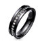 Paula & Fritz® Ring Damen Schwarz Zirkonia Klar Titan Grade 23 Größe 64 (20,4) 6-mm breit Partnerring Ehering Verlobungsring Memoire-Ring Damenring