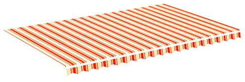 vidaXL Tela de Repuesto para Toldo Parte Superior Dosel Lona Recambio Jardín Patio Terraza Balcón Parasol Refugio Impermeable Amarillo y Naranja 5x3 m