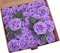 PIQIUQIU 25 Rose Artificiali in gommapiuma, Fiori Artificiali, per Matrimonio, Bouquet da Sposa, Decorazione per la casa 8cm (Viola)