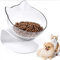 Gamelles surélevées pour chat avec support, gamelle inclinée pour chaton - Gamelle surélevée en plastique transparent anti-vomissements - Gamelle d'eau pour chat