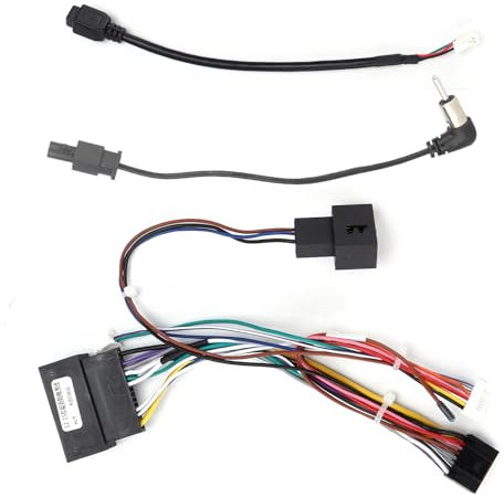 16 Pin ISO Wiring Harness Connector Car Stereo Radio Connector Adaptor Cable Car Stereo Harness Adapter, Audio Wire Harness Adapter Power Cable with Canbus Box for Focus/Kuga/