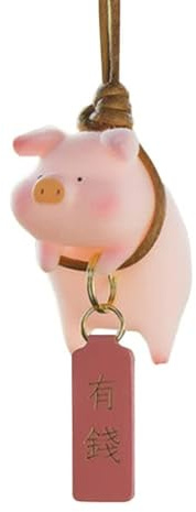 HZADY Süßes Schwein Auto Zubehör Schaukel Schwein Auto Anhänger Auto Rückspiegel Anhänger Geburtstagsgeschenk Auto Decoraction Ornaments Coche (Color Name : F)