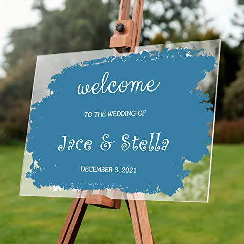 Cartel de boda – cartel de cristal acrílico personalizado – regalo de boda acrílico – regalo de bienvenida boda (600 x 500)
