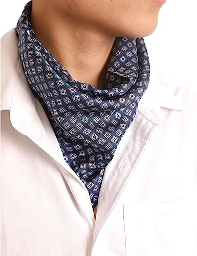 Prettystern Unisex handrolliertes SeidenHalstuch Seide Nickituch Bandana kleines Seidentuch für Damen Herren17 Blau