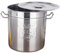 UMMEI Kochtopf Aus Edelstahl,30/50/70L Suppentopf Mit Deckel Campingkochtopf Edelstahl Topf Kochtopf Für Schmoren, Braten Und Warmhalten Auf Gasherden,Silber,70L