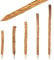 BooGardi Zaunpfahl Haselnuss imprägniert Länge 150 cm 5er Set · viele Größen · angespitzte runde Holzpfosten · Staketenpfosten für Staketenzaun · Baumpfähle