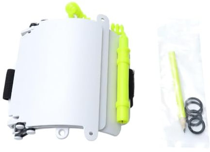 Ronyme Schreibtafel zum Tauchen, Ersatzstift, Premium-Tauchnotizbuch, Logbuch mit 4 O-Ringen, Schreibblättern, 3 Tafeln, Tauchtafel