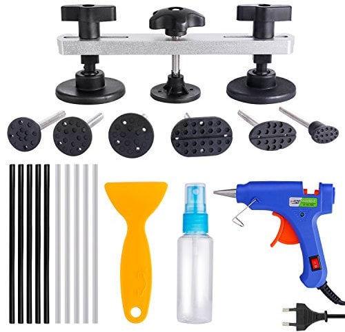 Uolor Ausbeulwerkzeug Auto Karosserie Dellen Reparatur Set, Dellen Entferner Werkzeug, Lackfreie Dellen Reparatur für Auto, Entfernung von Dellen und Hagelschäden
