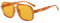 JCTAIFOO Retro Sonnenbrille für Herren Damen Klassische 70er Vintage Rechteckige Oversized Quadratisch Sonnenbrille (Gelb Leopard/Orange)