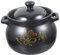 Garneck 1 Pieza cazuela de cerámica para olla de sopa cocinar bote de stock arcilla cozinha kitchen cocinas de gas puchero clean estofado maceta de barro olla de barro con tapa Black