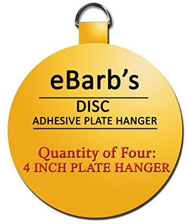 eBarb's The Original English Plate Hanger Disc--a quantity of FOUR 4 Inch Hangers
