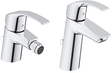 GROHE Eurosmart | Badarmatur - Einhand-Waschtischbatterie, mit Keramikkartusche | M-Size | chrom | 23322001 & Eurosmart | Badarmaturen - Einhand-Bidetbatterie, DN 15 |chrom |32929002