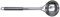 Fackelmann 670433 Louche ronde, louche en inox, louche pour soupes, Acier inoxydable, Argenté, 32,5 x 9,1 x 1,6 cm