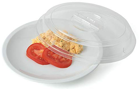 Holst Porzellan CT 026 SET 2, 2-tlg. Speisen-Servierset 25,5 cm mit Cloche/Deckel glasklar