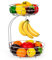 Lekind Fruit Bowls 2 Tier Fruit Basket Fruit Rack Veg Rack - Silver