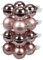 16 x Weihnachtskugeln aus Glas zum Hängen Ø 57 mm - Christbaumkugeln - Baumschmuck - Baumhänger - Weihnachtsbaumkugeln Farbe Lotus / 57 mm, Größe 16 x