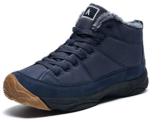 Azooken Stivali da Neve Uomo Donna Inverno Scarponi da Trekking Scarpe Caldi Snow Boots Sneakers Outdoor(6119-Blue45)