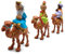 AC - Set de 3 Figuras de los Reyes a Camello para belén - Fabricado en durexina - Figura Decorativa Divertida para Nacimiento, Navidad, decoración Tradicional - 8 x 4 x 12,5 cm