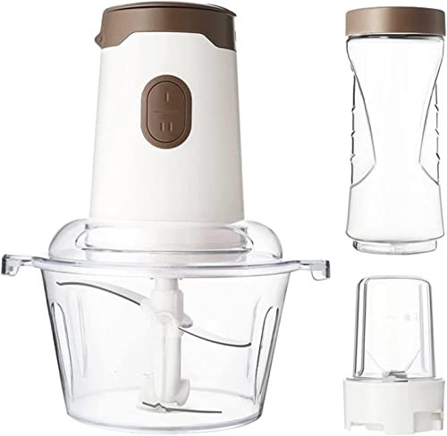 Picadora eléctrica 3 en 1 Exprimidor eléctrico Multifuncional Licuadora Picadora de Carne Máquina para Hacer Alimentos para Frutas Nueces (Color : White Size : 3 IN 1) (Color : White, Size : 3 IN