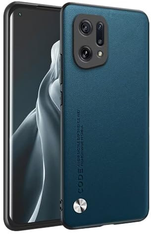 HONLEN Funda para OPPO Find X5 (6.55 Inches) Carcasa de Negocios Respaldo de Cuero Zafiro