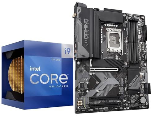 MICRO CENTER CPU Motherboard Combo - Intel i9-12900K 16-Cores LGA 1700 Gaming PC Desktop Processor up to 5.2 GHz Bundle with GIGABYTE Z790 Gaming Plus AX DDR5 Motherboard