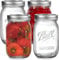 LATERN 12Pcs 16oz Regular Mouth Mason Jars, 490ml Printed Glass Jars Leakproof Mason Glass Jars with Airtight Lids and Bands for Preserving Jam Honey Jelly Sauces Meal Prep Overnight Oats Salad Yogurt