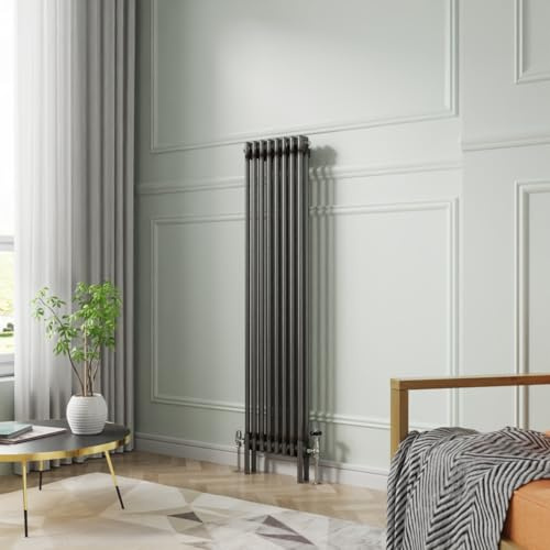NRG Radiateur vertical traditionnel en fonte - Double colonne - 1500 x 380 mm - Chauffage central - Pour salle de bain
