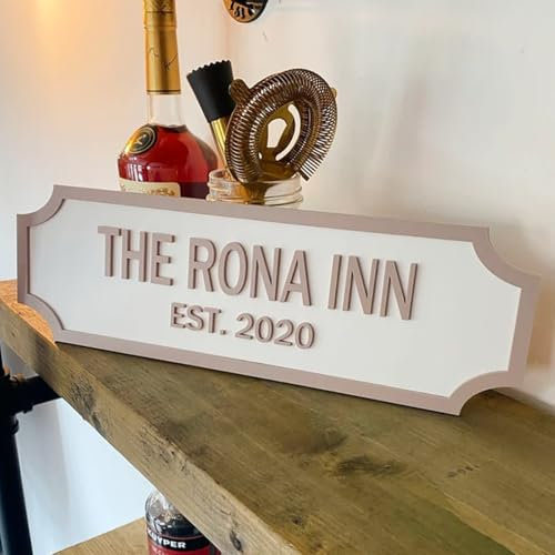 Personalisiertes Straßenschild im Vintage-Stil, Bar-Acryl-3D-Schild, Vatertagsgeschenk, Sie/Ihn Geburtstagsgeschenk, Indoor Outdoor