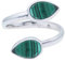 Ring 925 Silber Malachit grüner gestreifter Stein größenverstellbar Edelstein echt Silber Damen Sterling Silber Geschenk (MRV-087-10)