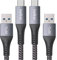 Maxonar 2Pack USB C Fast Charging Cable 10Gbps Data USB A Android Auto Cable QC3.0 3.1A Fast Charger Data Transfer Cable USB3.2 Gen2 for Samsung Note20 Galaxy S23/S22/S21 Z Flip5 Tab S8 Pixel 8 1M