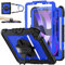 SEYMAC stock Case for iPad Air 5th/4th Generation 10.9 inch/Pro 11 inch 2022/2021/2020/2018, Sturdy Shockproof Case with Screen Protector, Pencil Holder, 360 Rotating Stand/Hand Strap, Blue