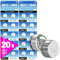 5Plus Group 20 Pcs LR44 AG13 357 303 SR44 A76 1.5V Button Coin Cell Batteries – Ideal for Watches, Hearing Aids, Glucometers, Key Fobs, and More