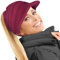 TOSKATOK Damen Slouchy Peaked Pferdeschwanz Unordentlicher Dutt Beanie Mütze Kappe, Morello, Einheitsgröße