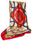 GLORIS Seidenschal Damen 90x90cm Rot Elegante Seidentuch Haare Seidentuch Satintuch Halstuch Seide Bandana Tuch Kopftücher Damen Ansatz