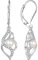 JO WISDOM Ohrringe Hängende Unendlichkeit Knoten Silber 925,Perlenohrringe Damen mit 3A Zirkonia mit 5mm Süßwasserperle,Schmuck für Frauen