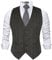 Alizeal Mens Business Dress Tweed Suit Vest Regular Fit Tuxedo Waistcoat, dark olive-M
