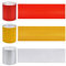 3 Rollen Reflektierendes Klebeband Reflektorband Selbstklebender Wetterfestes Reflektionsband Reflektierende Aufkleber Reflektorband Mit Wabenmuster, 5cmx3m,FüR Fahrzeuge, Mehrfarbig
