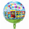 Happy Birthday Luftballons - Geniale Geschenkidee Deko für Geburtstage oder Partys Ballon Helium Folienballon klein mit für Kinder Dekoration Partydeko JGA Geschenkidee - Bärchen Zug bunt