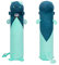 Mewaii 70CM Lange Katze Plüsch Kissen Halloween Plüsch Tiere Squishy Kissen mit Plüsch Nette Kitty Schlafen Umarmung Plüsch Kissen Weiche Spielzeug für Kinder (Blau)