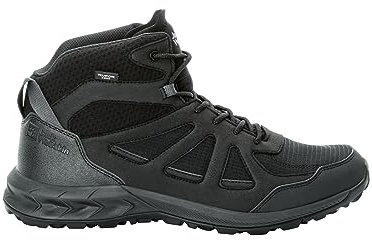 Jack Wolfskin Herren Woodland 2 Texapore MID M Wanderschuh, Black, 46 EU