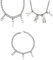 3 Stück Unisex Halskette, Halskette aus Legierung, Buchstaben Kette, Verstellbar Armbänder für Frauen, Mädchen, Mann, Party, Karneval, Festivals (Silbrig)